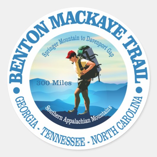 Benton MacKaye Trail （ハイカーC） ラウンドシール (正面)