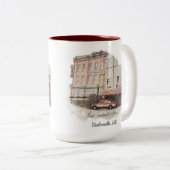 Bentonville Arkansas Walmart水彩絵葉書 ツートーンマグカップ (正面右)