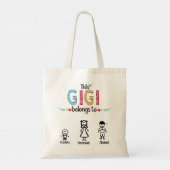 Bentosiv祖母が属する – Gigi 3人の子供 トートバッグ (裏面)