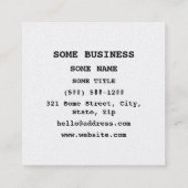 BENZENE RING SYMBOL スクエア名刺 (裏面)