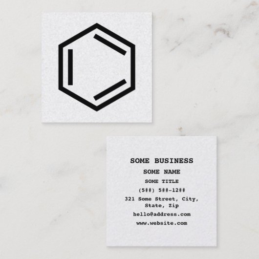 BENZENE RING SYMBOL スクエア名刺 (正面/裏面)