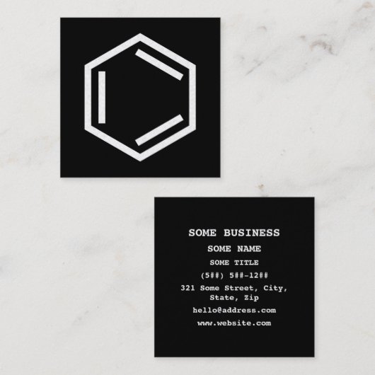 BENZENE RING SYMBOL スクエア名刺 (正面/裏面)