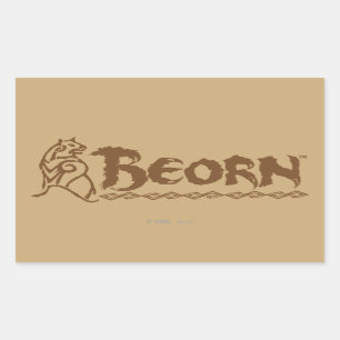 BEORN™くまの名前 長方形シール