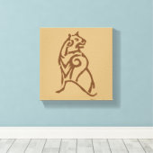 BEORN™ベアシンボル キャンバスプリント (インサイチュ (ウッドフロア))