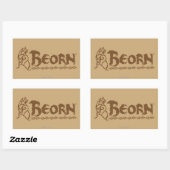 BEORN™ベアネーム 長方形シール (シート)