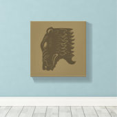 BEORN™ベアヘッドシンボル キャンバスプリント (インサイチュ (ウッドフロア))