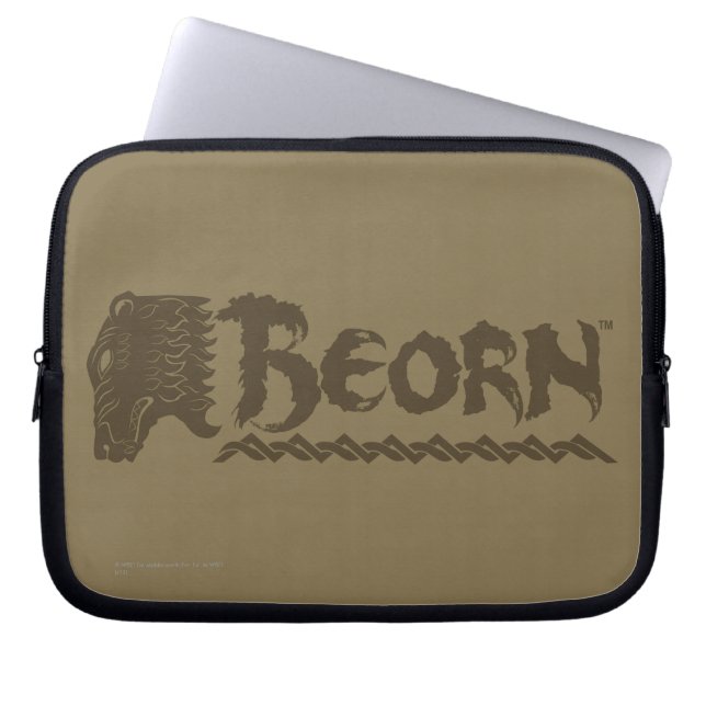 BEORN™ベアヘッド名 ラップトップスリーブ (正面)
