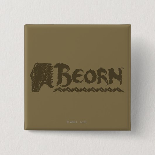 BEORN™ベアヘッド名 缶バッジ (正面)