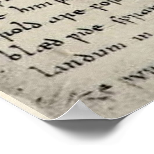 Beowulfプリントの1ページ ポスター (角)