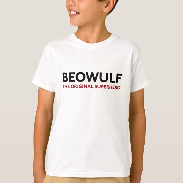 Beowulf元のスーパーヒーロー Tシャツ (正面)