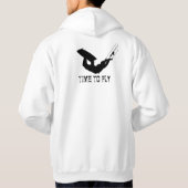 Bequemer Hoodie TIME TO FLY パーカ (裏面)