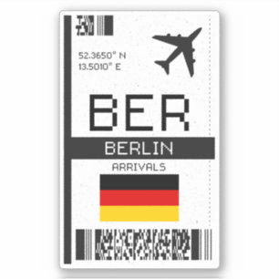 BERベルリンボーディングパス – ドイツ旅行 シール