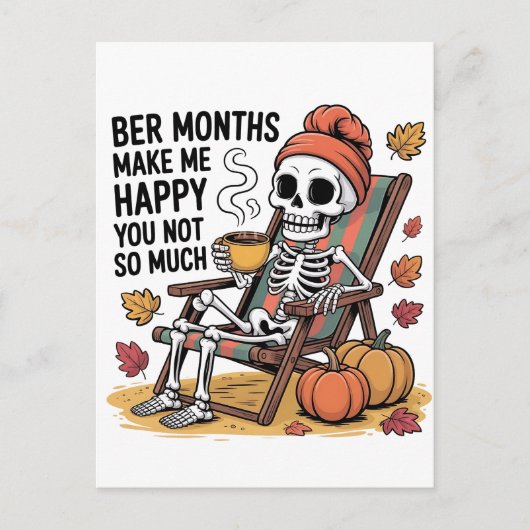 Ber Monthsあまり幸せにならない不気味 シーズンポストカード (正面)