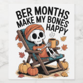 Ber Monthsは私の骨を幸せなクリスマスにする ワインラベル (シングルラベル)