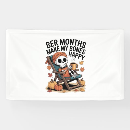 Ber Monthsは私の骨を幸せなクリスマスにする 横断幕 (横)