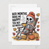 Ber Monthsは私を幸せにそれほど多くのクリスマス インビテーションポストカード (正面/裏面)