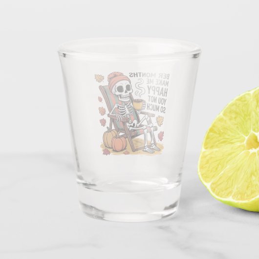 Ber Monthsは私を幸せにそれほど多くのクリスマス ショットグラス (裏面)