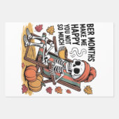 Ber Monthsは私を幸せにそれほど多くのクリスマス ラッピングペーパーシート (正面)