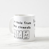 Beratの周期表の名前のマグ コーヒーマグカップ (正面左)