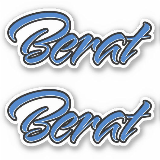 Berat Name blue Aufkleber Sticker Stickerset シール (正面)