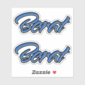 Berat Name blue Aufkleber Sticker Stickerset シール (シート)