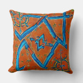 Berber Amazighモチーフ、抽象芸術シンボルや象徴とシンボル クッション (正面)