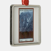 Berchtesgadenの国立公園-冬 メタルオーナメント (右)