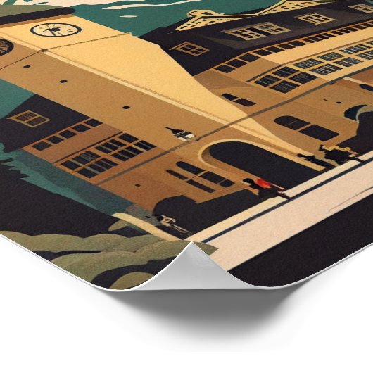 Berchtesgaden Germany Minimalist Art Poster ポスター (角)