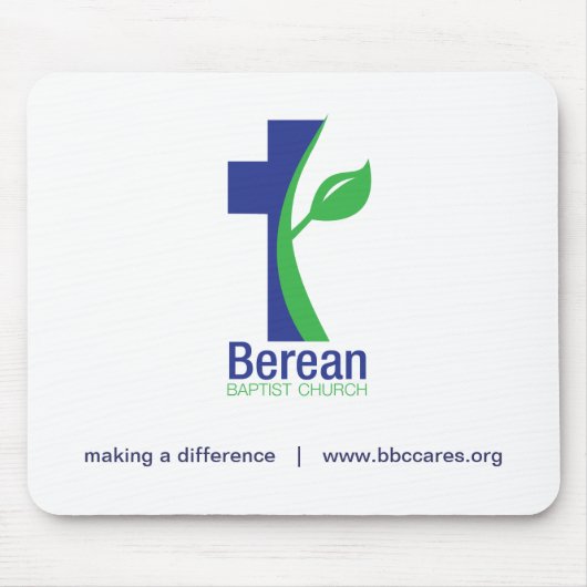 Bereanのバプティスト教会のmousepad マウスパッド (正面)