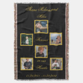 Bereavement Memory Keepsake Photo Throw Blanket スローブランケット (正面縦)