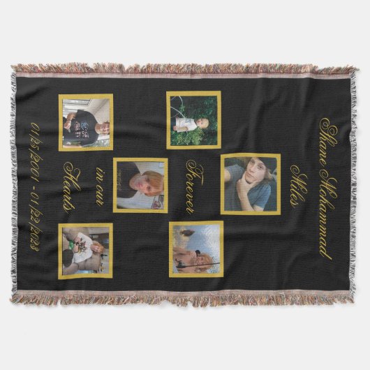 Bereavement Memory Keepsake Photo Throw Blanket スローブランケット (正面)