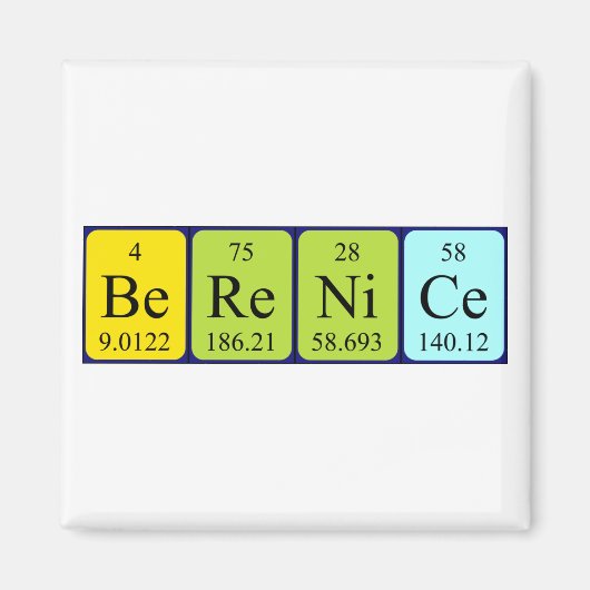 Berenice周期表名磁石 マグネット (正面)