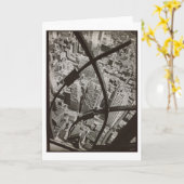 Berenice Abbottカードによる都市アラベスクNYCの写真 カード (黄色い花)