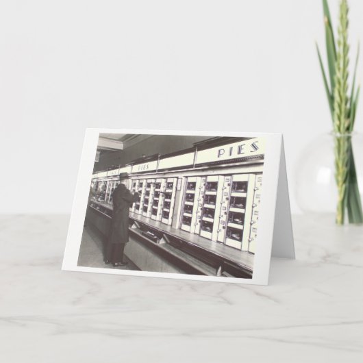 Berenice AbbottカードによるNYCのオートマットの写真 カード (正面)