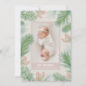 Beres Pinesクリスマスフォト誕生日のお知らせ シーズンカード (正面)