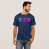 Bergamascoのカラフルなシルエット Tシャツ (正面フル)