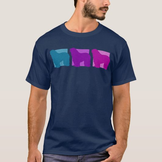 Bergamascoのカラフルなシルエット Tシャツ (正面)