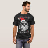 Bergamasco Shepherd Merry Barkmas Christmas Tシャツ (正面フル)