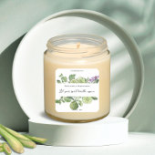 Bergamot Lemongrass Candle Label Quote Sticker スクエアシール