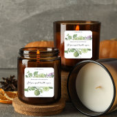 Bergamot Lemongrass Candle Label Quote Sticker スクエアシール