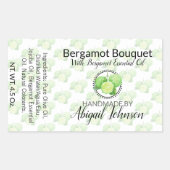 Bergamot Soap Labels🧼 for Your Homemade創造 長方形シール (正面)