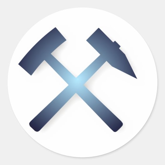 Bergbau mining Symbol ラウンドシール (正面)