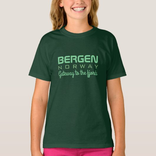BERGENノルウェーカスタムのシャツとジャケット Tシャツ (正面)
