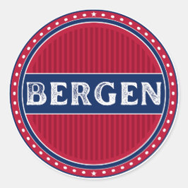 Bergen City Pride Emblem – Norwegian Identity ラウンドシール