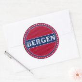 Bergen City Pride Emblem – Norwegian Identity ラウンドシール (封筒)
