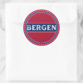 Bergen City Pride Emblem – Norwegian Identity ラウンドシール (バッグ)