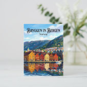 Bergen Norway ポストカード (スタンド正面)