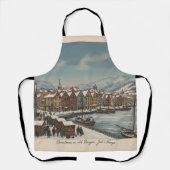 Bergen, Norway Christmas Apron エプロン (正面)