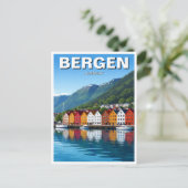 Bergen Norway Travel ポストカード (スタンド正面)