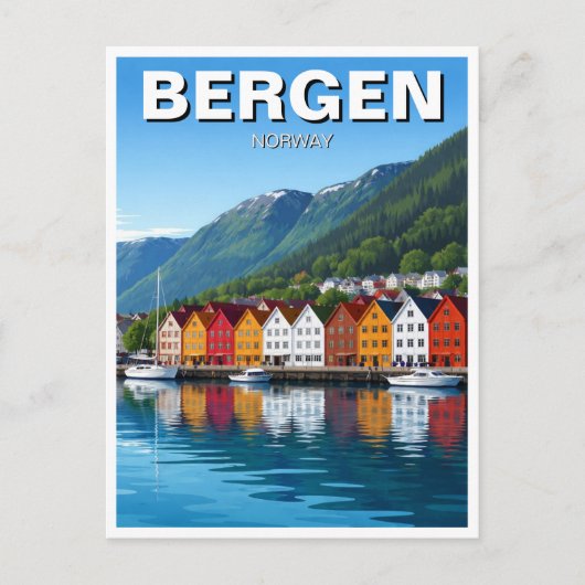 Bergen Norway Travel ポストカード (正面)